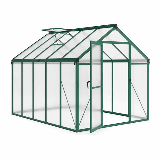 Gewächshaus mit Aluminiumrahmen und Polycarbonat 4mm Grün